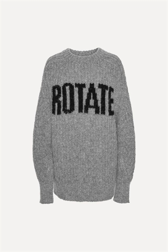 Rotate, Knitted Logo Sweater, Charcoal gray